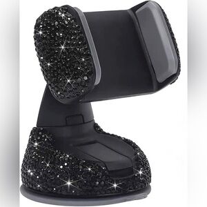 Bling Car Mount Phone Holder in Black crystals ✨